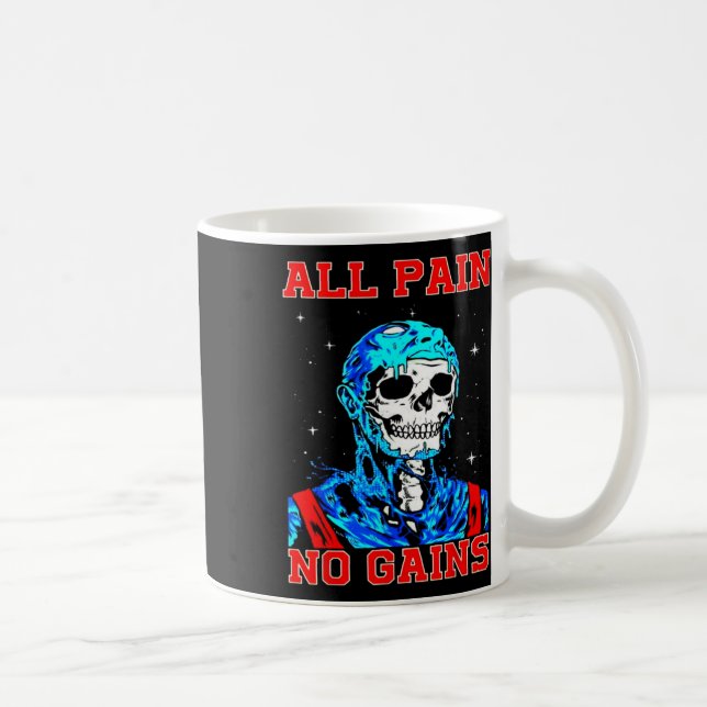 All smärta ingen framgång Fitness Tyngdlyftning Bo Kaffemugg (Höger)