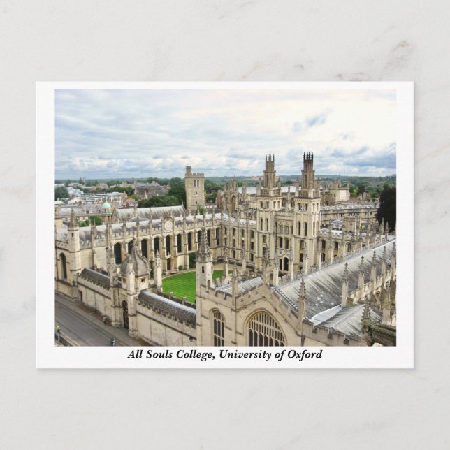 All Souls College, Oxfords universitet, England Vykort (Framsida)