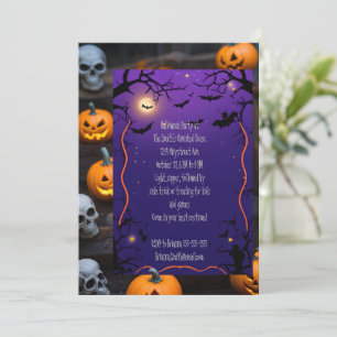 All Spooky Sak Halloween Vuxen och Kid Inbjudningar