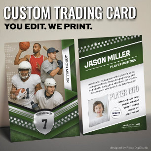 All Sport Anpassad Trading Card, Green Elite Sport