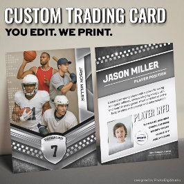 All Sport Anpassad Trading Card, Silver Elite Spor