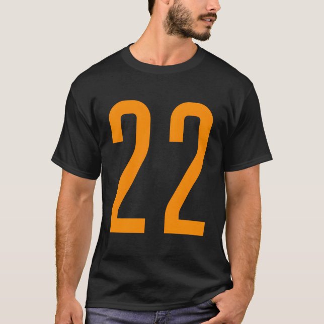 All Sportfantast Favorite-Orange nummer #22 Jersey T Shirt (Framsida)