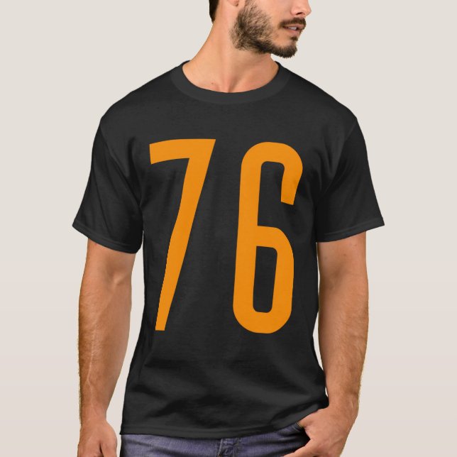 All Sportfantast Favorite-Orange nummer 76 Jersey T Shirt (Framsida)