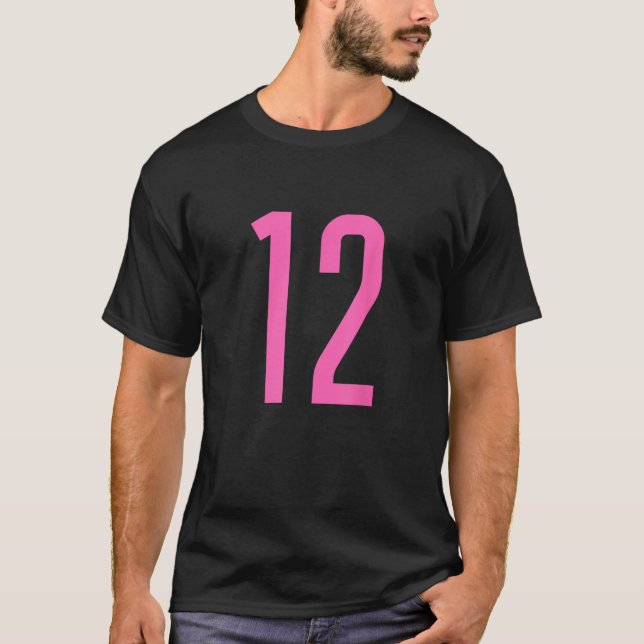 All Sportfantast Favorite Rosa nummer 12 Jersey T  Shirt (Framsida)