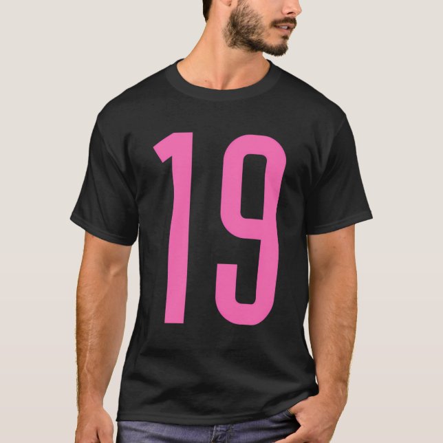 All Sportfantast Favorite Rosa nummer 19 Jersey T Shirt (Framsida)