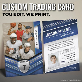 All Sports Anpassad Trading Card, Blue Elite Sport