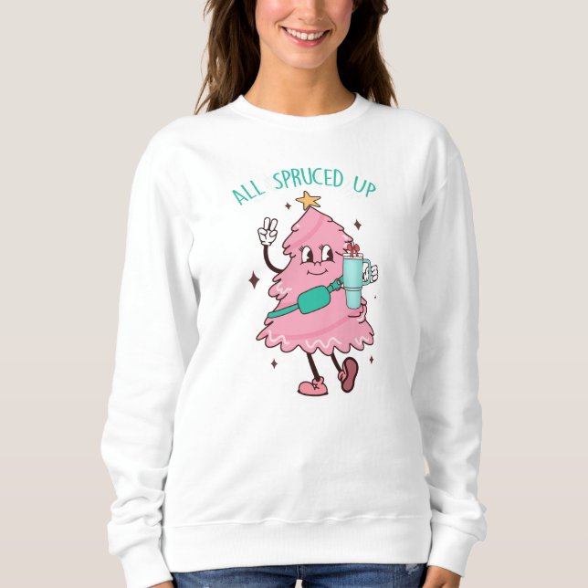 All Spruced Bougie Fir Life, Bougie Julafton Träd T Shirt (Framsida)