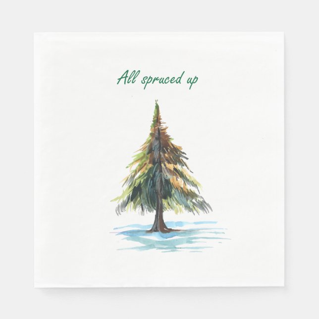 All spruced up pappersservett (Framsidan)