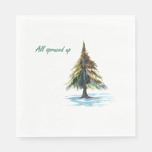 All spruced up pappersservett (Framsidan)