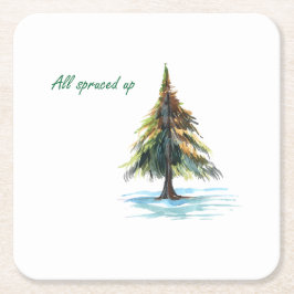 All spruced up underlägg papper kvadrat