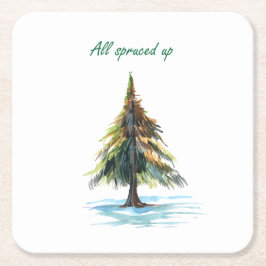 All spruced up underlägg papper kvadrat