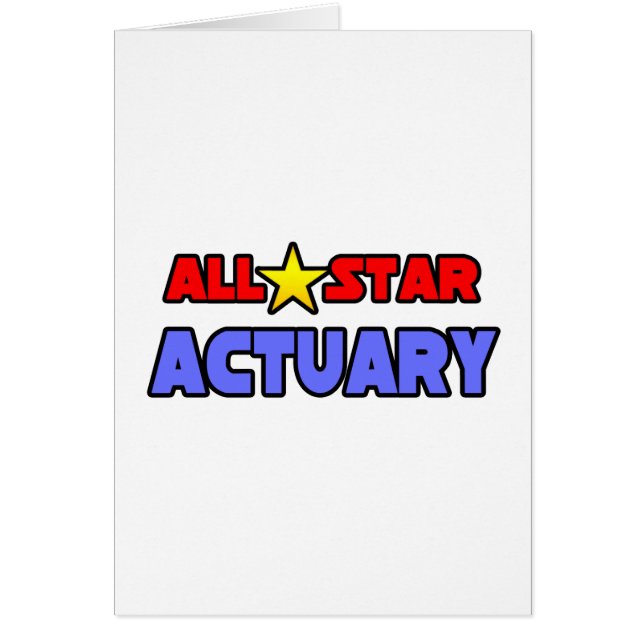 All Star Actuary Hälsningskort (Framsidan)