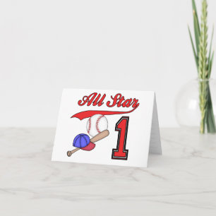 All Star Baseball 1:a födelsedag-incheckning Inbjudan