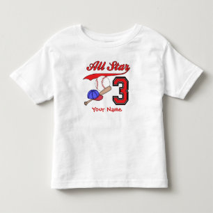 All Star Baseball 3:e födelsedagen Personlig T Shirt
