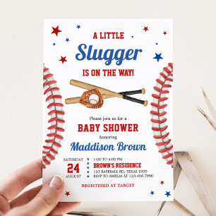 All Star Baseball Baby Shower Inbjudningar