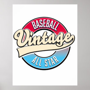 All Star Baseball-logotyp Poster