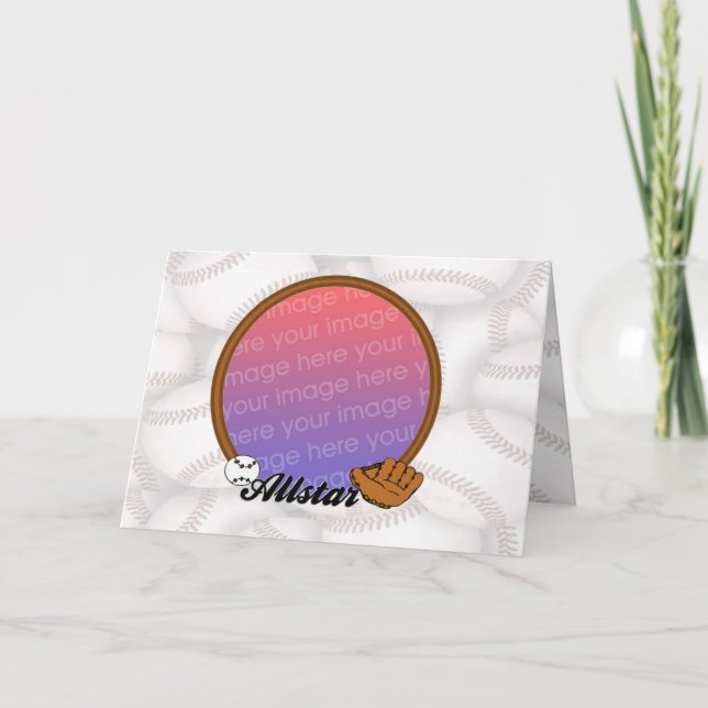 All Star Baseball Photo Ram Kort (Framsida)