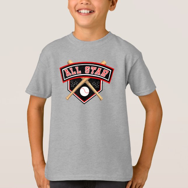 All Star Baseball Player T Shirt (Framsida)