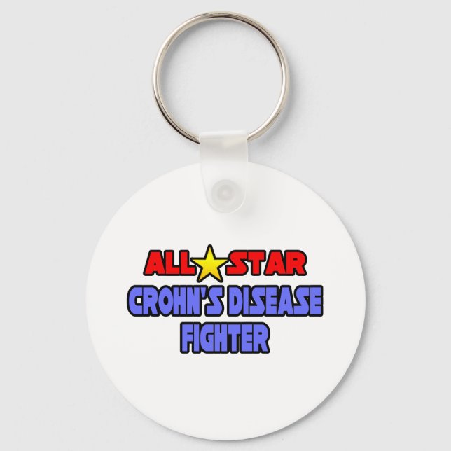 All Star Crohns sjukdom Fighter Nyckelring (Framsida)