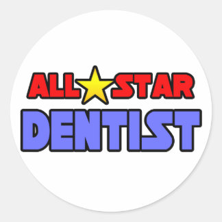 All Star Dentist Runt Klistermärke