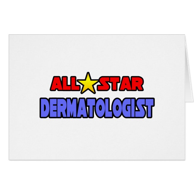All Star Dermatolog Hälsningskort (Framsidan Horizontal)