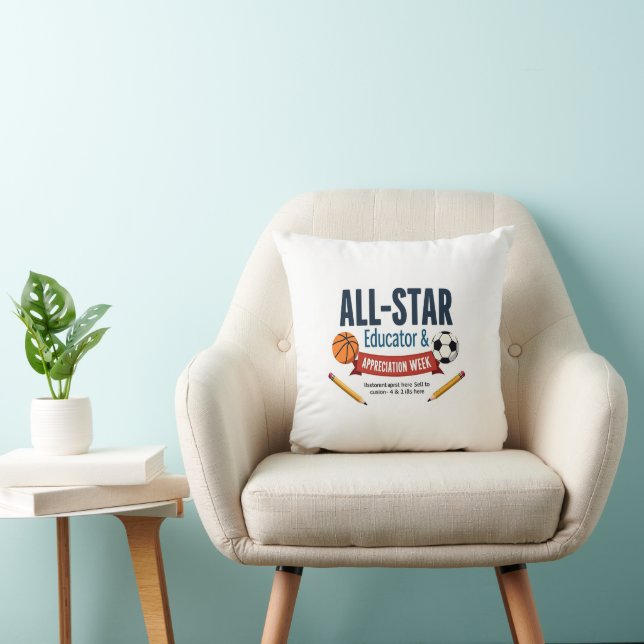 All-Star Educator & Staff Appreciation Pillow Kudde (Stol)