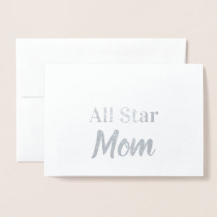 All Star Mamma Glad mors dag Silver Folierat Kort