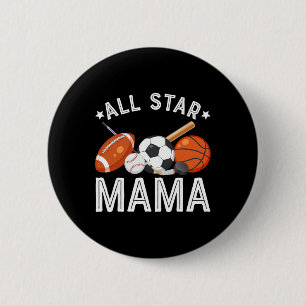 All Star Mamma Till Födelsedags Pojken Sketll Fotb Knapp