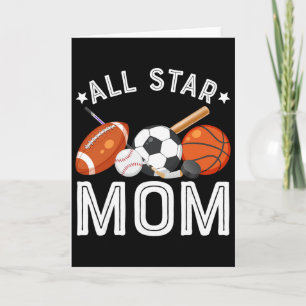 All Star Mamma till Födelsedags Pojken Sketll Fotb Kort