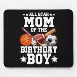 All Star Mamma till Födelsedags Pojken Sketll Fotb Musmatta