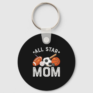 All Star Mamma till Födelsedags Pojken Sketll Fotb Nyckelring