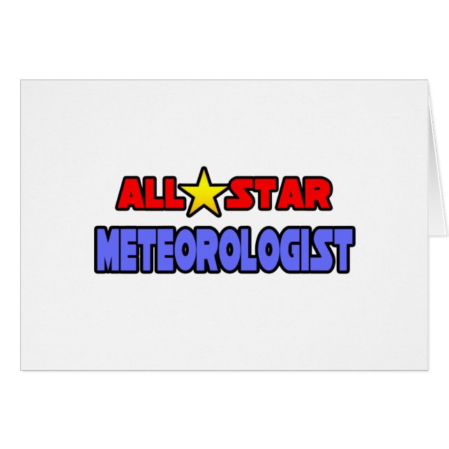All Star Meteorolog Hälsningskort (Framsidan Horizontal)