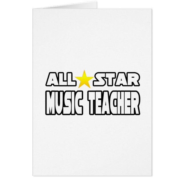 All Star Music Teacher Hälsningskort (Framsidan)