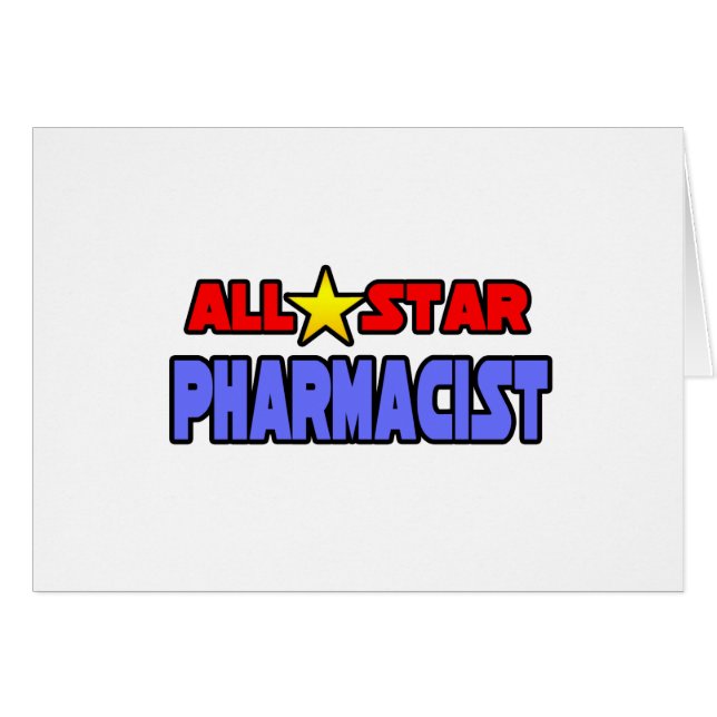 All Star Pharmacist Hälsningskort (Framsidan Horizontal)