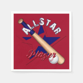 All-Star Player, Boll Players-Red Papper Napkins Pappersservett