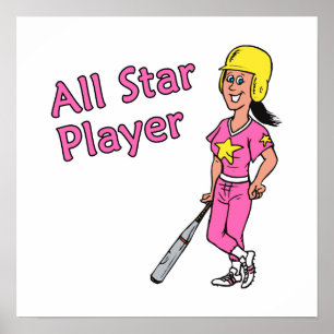 All Star Player - flicka Poster