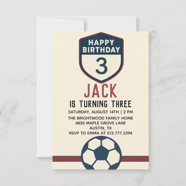 All-Star Pojkar Fotboll Modern Fotboll Fest 3:e Inbjudningar (Framsida)