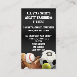 All Star Sportbollar med tegelvägg Visitkort