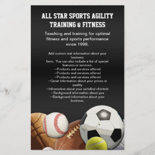 All Star Sports Bollar med brickvägg Flygblad