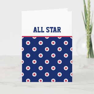 All STAR Sports Rött vitt blått Player Team Coach Kort