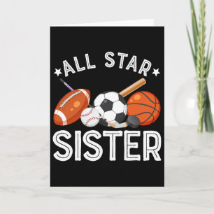 All Star-syster till födelsedags pojken Sketll fot Kort