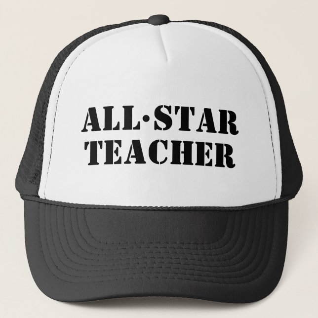 All ・ Star Teacher™-Truckerkeps (anpassa den!) Keps (Framsida)