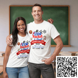 All Star Teacher-uppskattningsvecka Namn White T Shirt