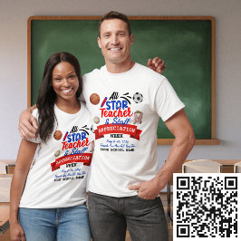 All Star Teacher-uppskattningsvecka Namn White T Shirt
