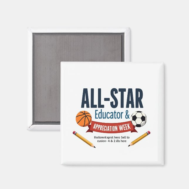 All-Star Utbildarens Uppkännande Magnet (Front/Back)