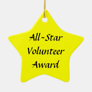 All Star Volunteer Award för minneshögtid Julgransprydnad Keramik