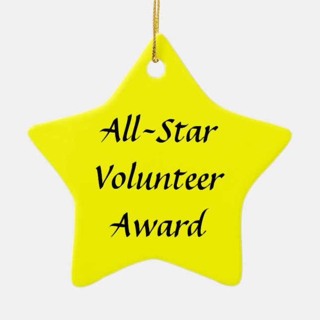 All-Star Volunteer Award minnesmärke Julgransprydnad Keramik (Framsidan)