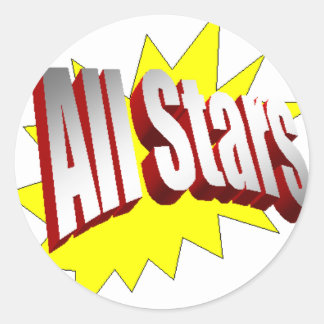 All Stars-klistermärke Runt Klistermärke