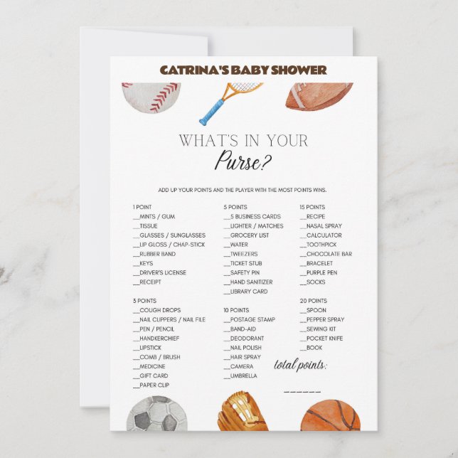 All Stars Sport Babyfirande - Redigerbart Namn, 5x Inbjudningar (Framsida)