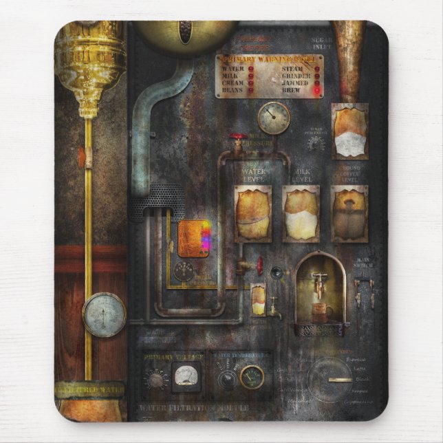 All Steampunk - det för en kopp av kaffe Musmatta (Framsidan)